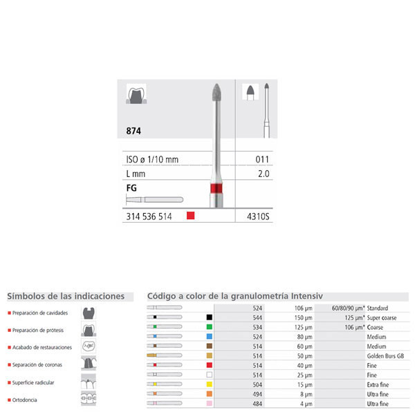 Fresa dental 4310S/6