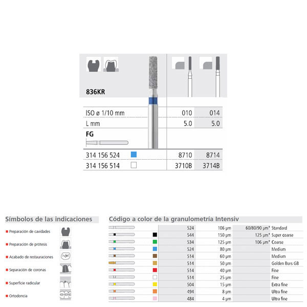 Fresa dental 3714B/6