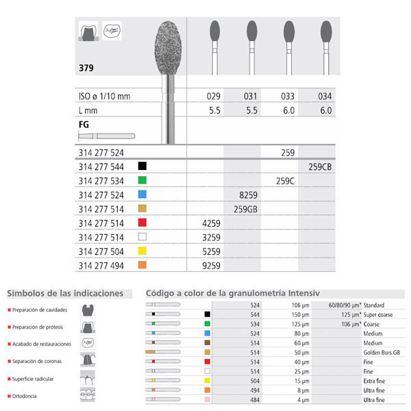 FG 259/6 CB 379-034 FG DIAM. S-GRUESO 6U. 