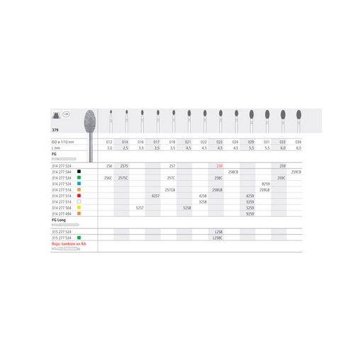 [IT20214] Fresa dental 4258/6