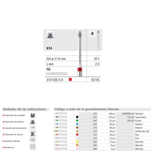 [IT20240] Fresa dental 4310S/6