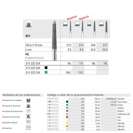 [IT20638] FG 18L/6 857-016 FG DIAM. MEDIO 6U. 