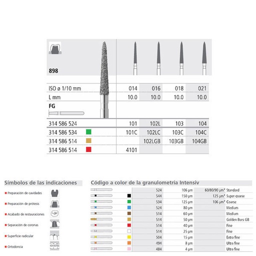 [IT20699] Fresa dental 102L/6