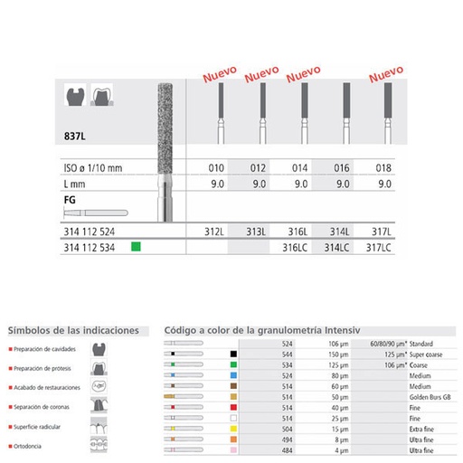 [IT20908] Fresa dental 313L/6