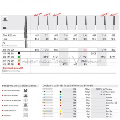 [IT23027] FG D5/6 CB 848-017 FG DIAM. S-GRUESO 6U. 