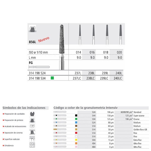 [IT23226] Fresa dental FC237L/6
