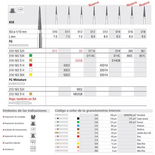 [IT23467] Fresa dental 50D2/6